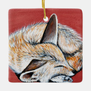 Slapen Fennec Fox schilderij Keramisch Ornament