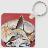 Slapen Fennec Fox schilderij Sleutelhanger (Achterkant)