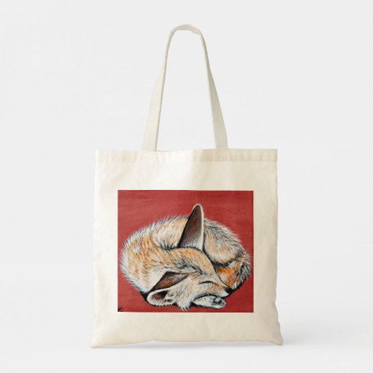 Slapen Fennec Fox schilderij Tote Bag (Achterkant)