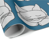 Slapen Grijze Kat Cadeaupapier (Rol Hoek)