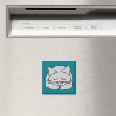 Slapen Grijze Kat Magneet (Insitu (Vaatwasser))