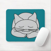 Slapen Grijze Kat Muismat (Met muis)