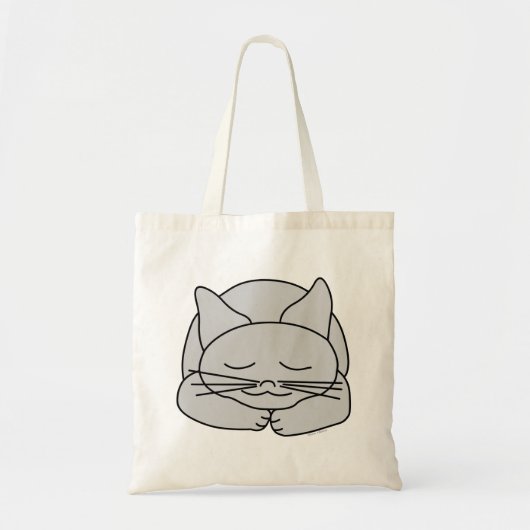 Slapen Grijze Kat Tote Bag (Voorkant)