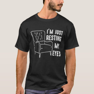 Slapen ik ben gewoon mijn ogen Mannen  pa aan het  T-shirt