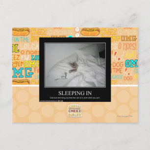 Slapen in briefkaart