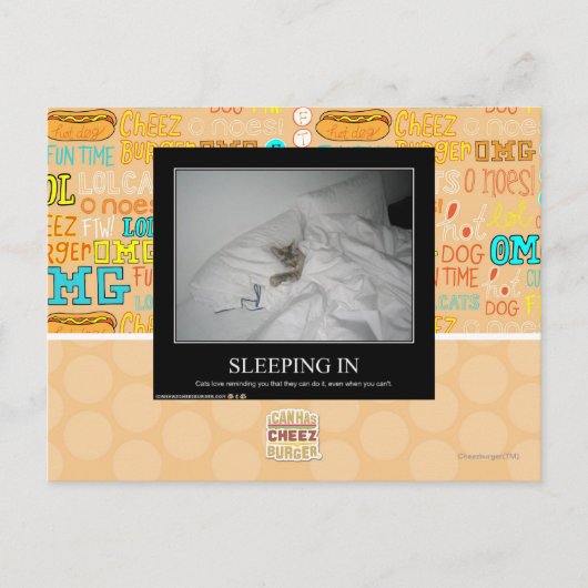 Slapen in briefkaart (Voorkant)