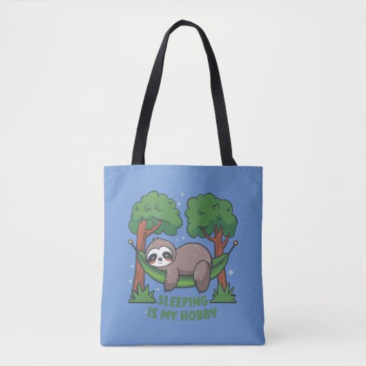 Slapen is mijn hobby tote bag (Voorkant)