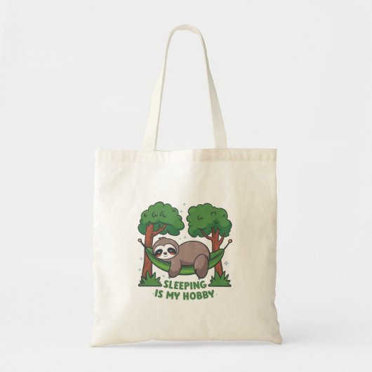 Slapen is mijn hobby tote bag (Voorkant)