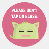 Slapen Kat alstublieft niet op glas tikken