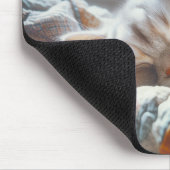 Slapen Kat op oude quilt Muismat (Hoek)