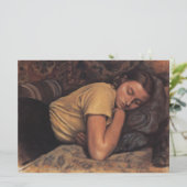 Slapen Katya (door Serebriakova) Kaart (Staand voorkant)