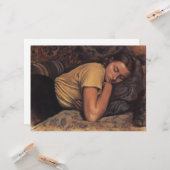 Slapen Katya (door Serebriakova) Kaart (Voorkant / Achterkant in situ)