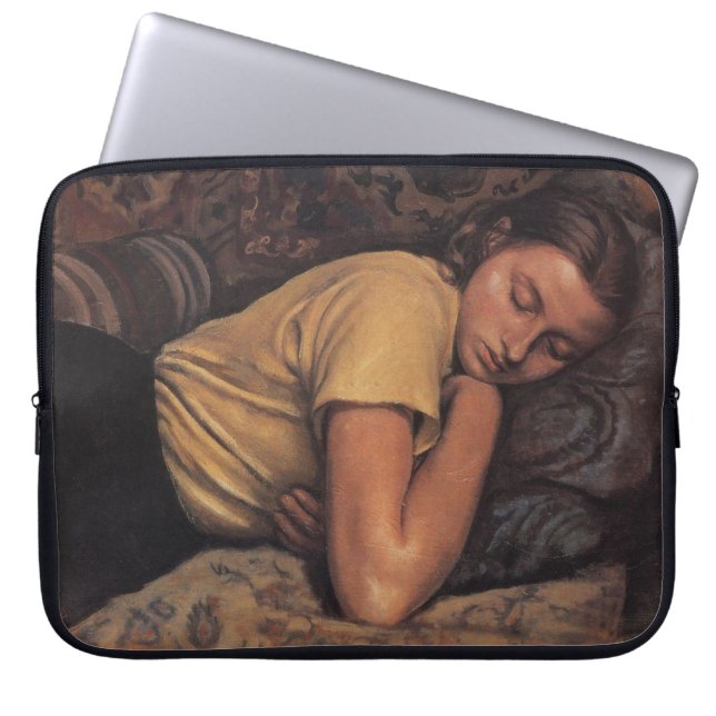 Slapen Katya (door Serebriakova) Laptop Sleeve (Voorkant)
