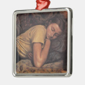 Slapen Katya (door Serebriakova) Metalen Ornament (Links)