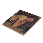 Slapen Katya (door Serebriakova) Tegeltje (Zijkant)