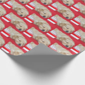 Slapen Kerstmis Golden Retriever puppy Cadeaupapier (Hoek)