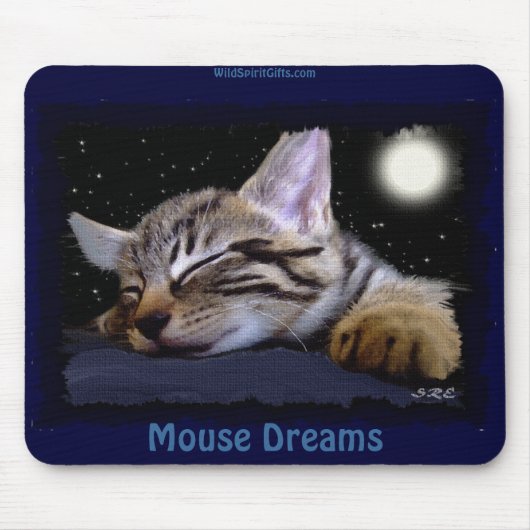 SLAPEN KITTEN Leuke Dierenliefhebber Mousepad Muismat (Voorkant)