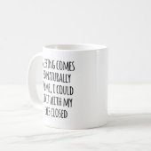 Slapen komt uit natuurlijk grappig citaat koffiemok (Voorkant links)