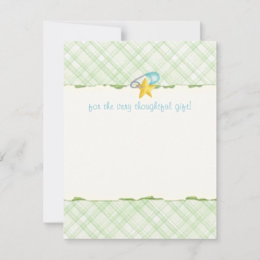 Slapen Lam & Man in Moon Baby Bedankt Opmerking (Achterkant)