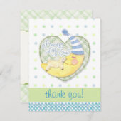 Slapen Lam & Man in Moon Baby Bedankt Opmerking (Voorkant / Achterkant)