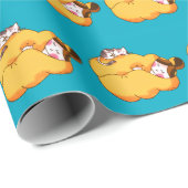 Slapen Meisje met Cosy Cat Cadeaupapier (Rol Hoek)