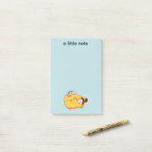 Slapen Meisje met Cosy Cat Post-it® Notes (Op bureau)