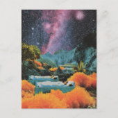 Slapen Mensen Bedden In Zee Surrealistische Gemeng Briefkaart (Voorkant)