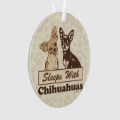 Slapen met Chihuahuas Cute Ornament (voorkant)
