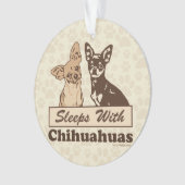 Slapen met Chihuahuas Cute Ornament (voorkant)