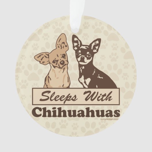 Slapen met Chihuahuas Cute Ornament (voorkant)