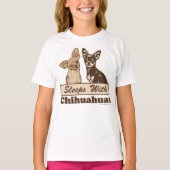 Slapen met Chihuahuas Cute T-shirt (Voorkant)