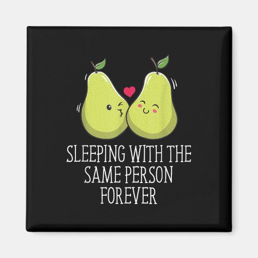 Slapen met dezelfde persoon Huwelijk Trouwen Magneet (Voorkant)