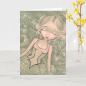 "Slapen met spinnenwebben" Wenskaart Kaart (Gele Bloem)