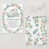 Slapen Olifant Bloemen Groen Boeken voor Baby E Informatiekaartje (Voorkant / Achterkant)