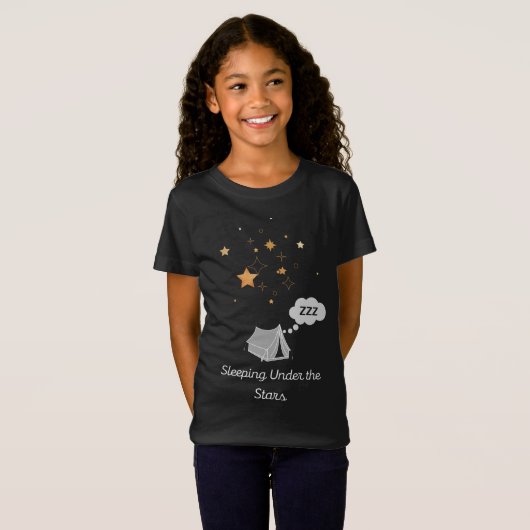 Slapen onder de sterren meisjes trui T-shirt (Voorkant volledig)