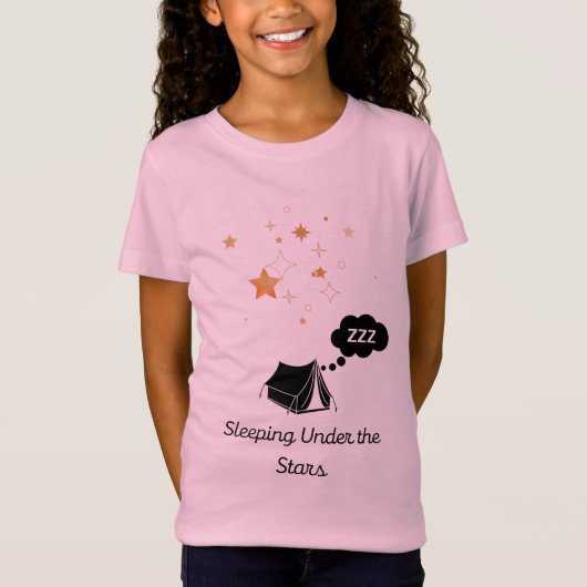 Slapen onder de sterren meisjes trui T-shirt (Voorkant)