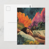 Slapen onder het Zee Surreal Mixed media collage Briefkaart (Voorkant / Achterkant)