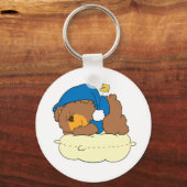 slapen op een kussen met schattig teddybeer sleutelhanger (Voorkant)