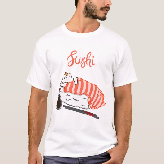 Slapen op sushi t-shirt (Voorkant)