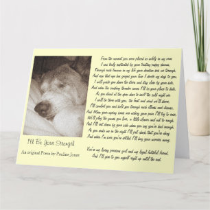 Slapen oude akita hond dier sympathie gedicht groo kaart
