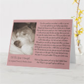 Slapen oude akita hond dier sympathie gedicht groo kaart (Gele Bloem)