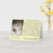 Slapen oude akita hond dier sympathie gedicht kaar kaart (Gele Bloem)