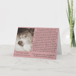 Slapen oude akita hond dier sympathie gedicht kaar kaart