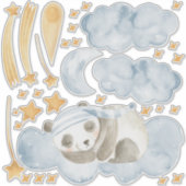 Slapen Panda Beer Childs Slaapkamer Set van Wall Sticker (Voorkant)