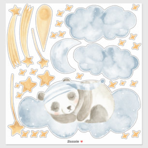 Slapen Panda Beer Childs Slaapkamer Set van Wall Sticker