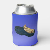 Slapen pluizige kitten in croc schoen, blikjeskoeler (Blikje Voorkant)