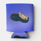 Slapen pluizige kitten in croc schoen, blikjeskoeler (Achterkant)