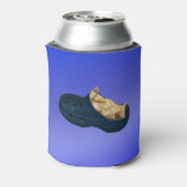 Slapen pluizige kitten in croc schoen, blikjeskoeler (Blikje Achterkant)