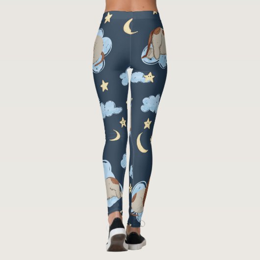 Slapen Puppies: Good Night Pattern Leggings (Achterkant)
