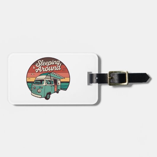 Slapen rond camper bagagelabel (Voorkant horizontaal)